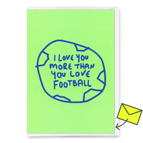 Deli Cards Grußkarte "Football" | Lustige Klappkarte für Verliebte