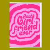 Deli Cards Grußkarte "Best girlfriend ever" | Coole Klappkarte für Verliebte