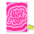 Deli Cards Grußkarte "Best girlfriend ever" | Coole Klappkarte für Verliebte