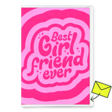 Deli Cards Grußkarte "Best girlfriend ever" | Coole Klappkarte für Verliebte