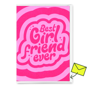 Deli Cards Grußkarte "Best girlfriend ever" | Coole Klappkarte für Verliebte