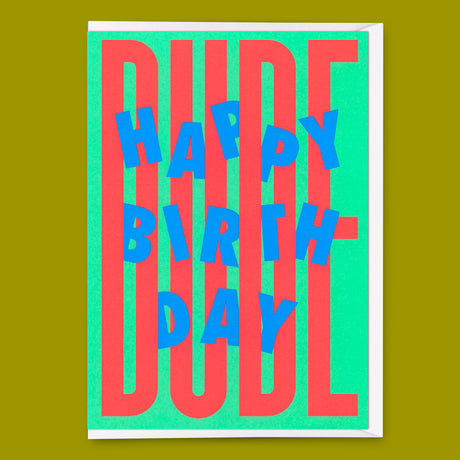 Deli Cards Grußkarte "Happy Birthday, Dude!" | Coole Klappkarte zum Geburtstag