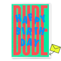 Deli Cards Grußkarte "Happy Birthday, Dude!" | Coole Klappkarte zum Geburtstag