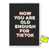 Deli Cards Grußkarte "Old enough for TikTok" | Lustige Klappkarte zum Geburtstag