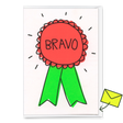 Deli Cards Grußkarte "Bravo" | Coole Klappkarte für Glückwünsche zu jedem Anlass