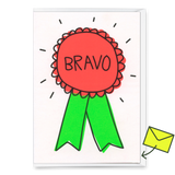 Deli Cards Grußkarte "Bravo" | Coole Klappkarte für Glückwünsche zu jedem Anlass