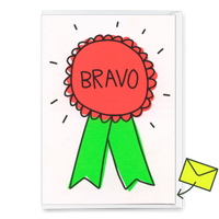 Deli Cards Grußkarte "Bravo" | Coole Klappkarte für Glückwünsche zu jedem Anlass