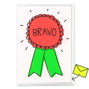 Deli Cards Grußkarte "Bravo" | Coole Klappkarte für Glückwünsche zu jedem Anlass