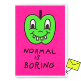 Deli Cards Grußkarte "Normal is boring" | Coole Klappkarte für jeden Anlass