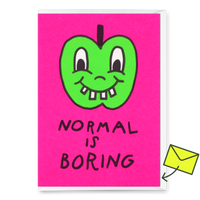 Deli Cards Grußkarte "Normal is boring" | Coole Klappkarte für jeden Anlass