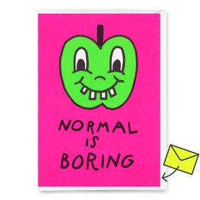 Deli Cards Grußkarte "Normal is boring" | Coole Klappkarte für jeden Anlass