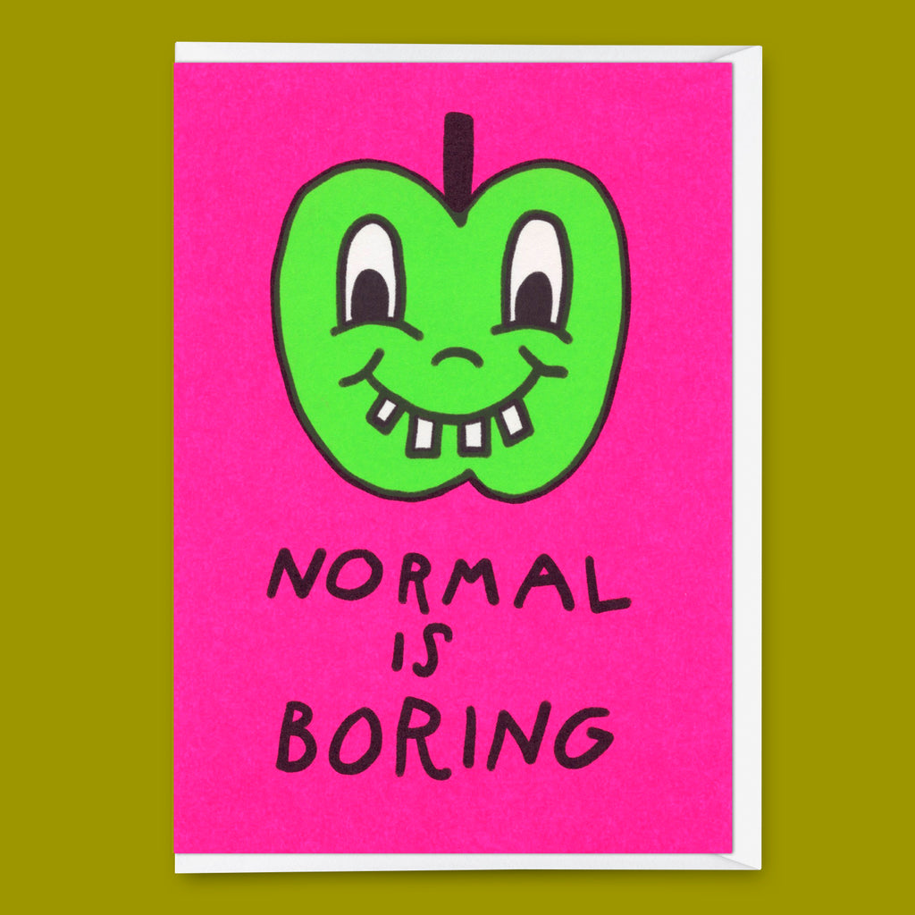 Deli Cards Grußkarte "Normal is boring" | Coole Klappkarte für jeden Anlass