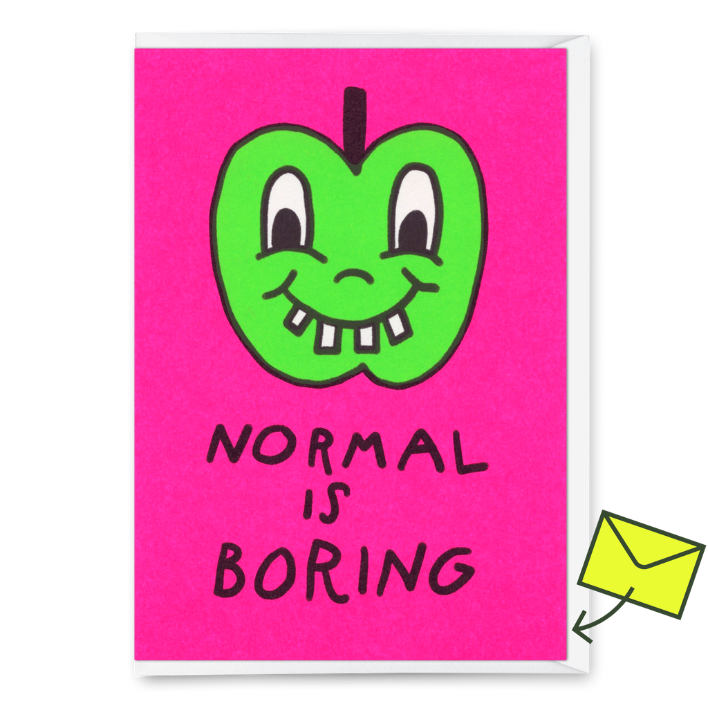 Deli Cards Grußkarte "Normal is boring" | Coole Klappkarte für jeden Anlass