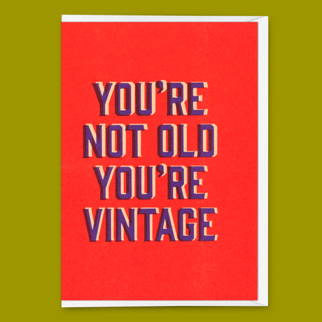 Deli Cards Grußkarte "You`re vintage" | Lustige Klappkarte zum Geburtstag