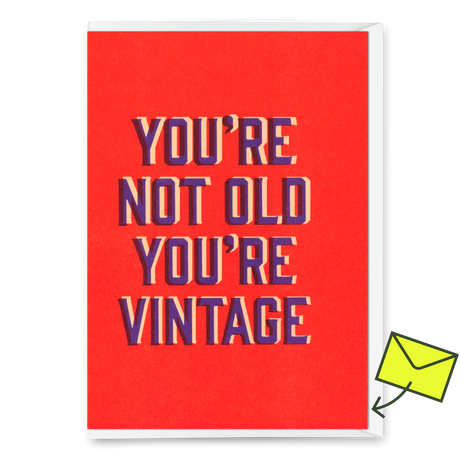 Deli Cards Grußkarte "You`re vintage" | Lustige Klappkarte zum Geburtstag