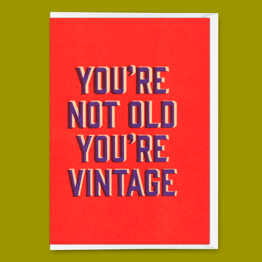 Deli Cards Grußkarte "You`re vintage" | Lustige Klappkarte zum Geburtstag