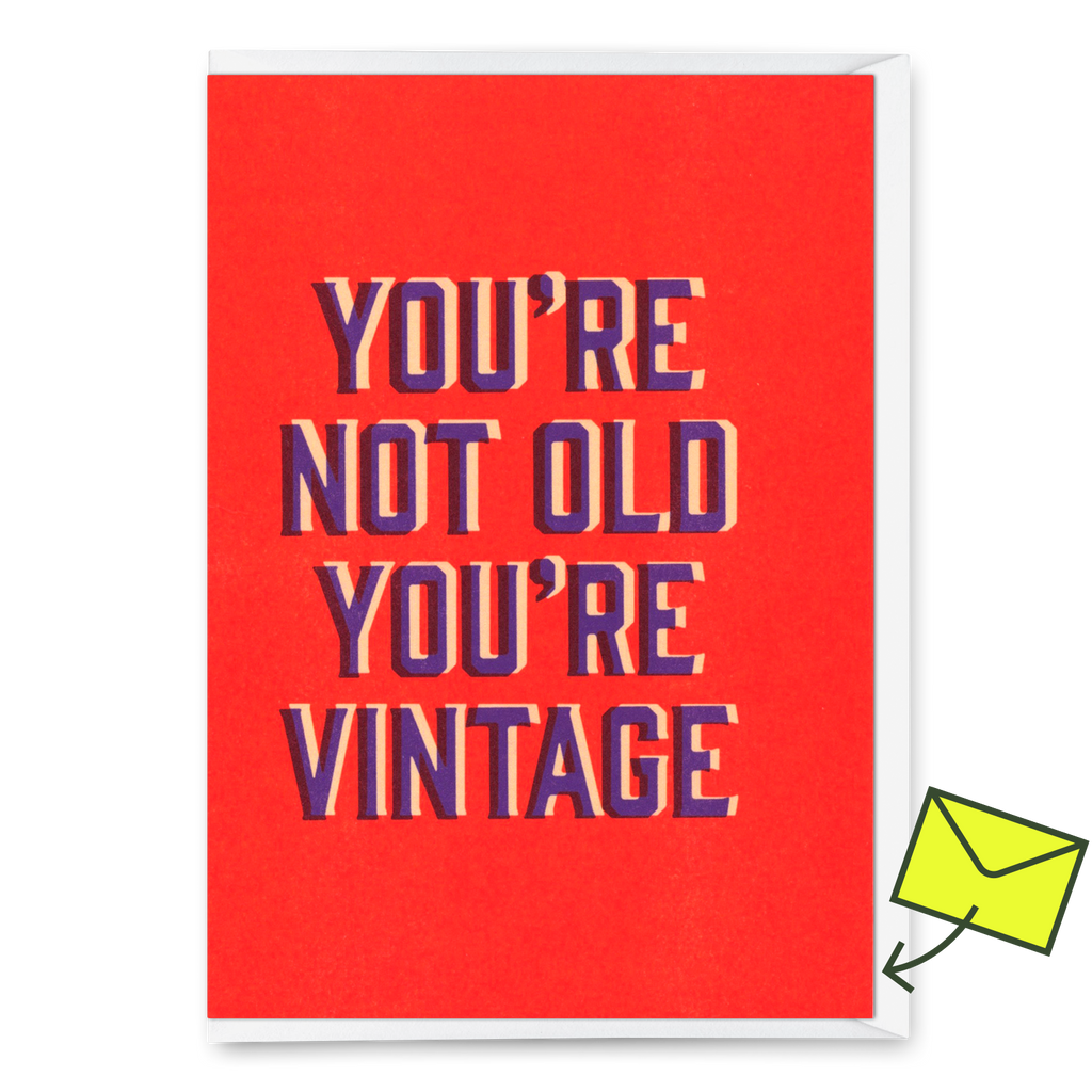 Deli Cards Grußkarte "You`re vintage" | Lustige Klappkarte zum Geburtstag