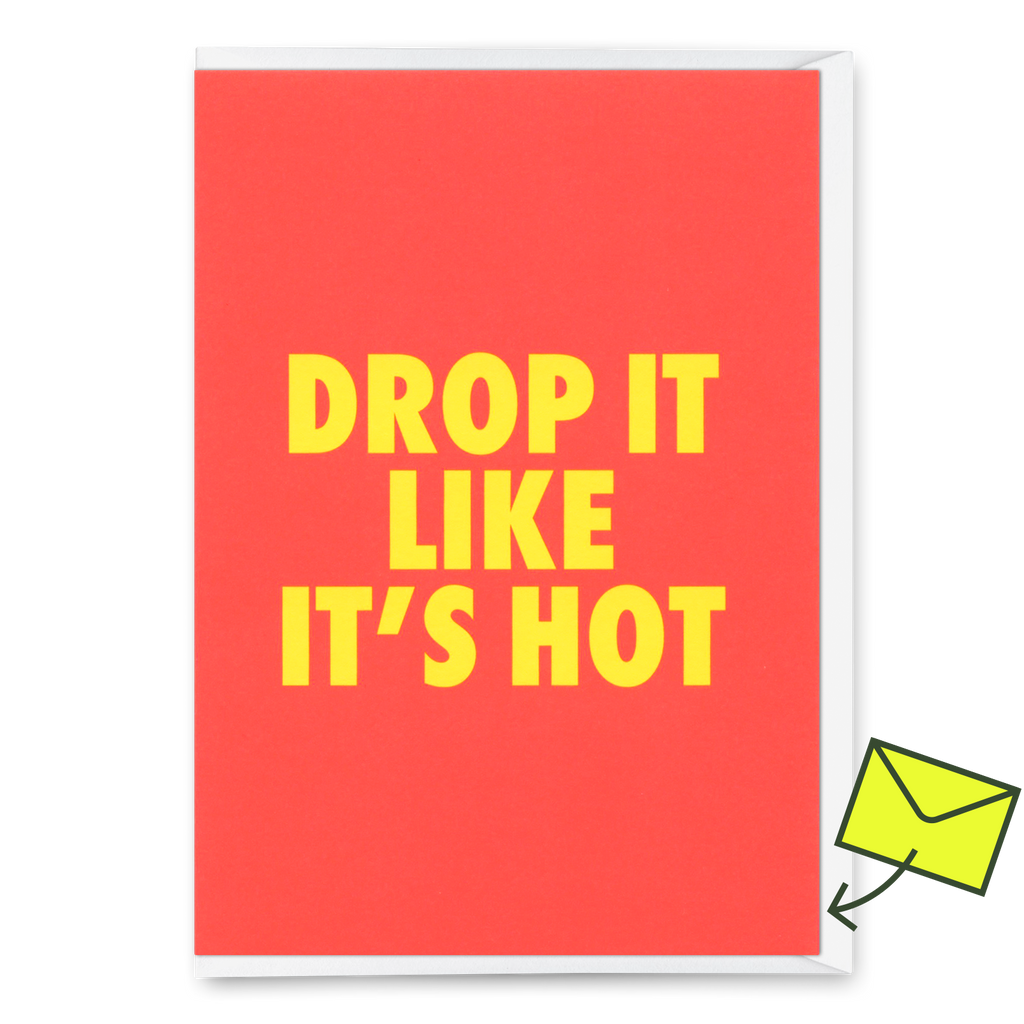 Deli Cards Grußkarte "Drop it" | Lustige Klappkarte mit Spruch