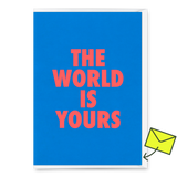 Deli Cards Grußkarte "The world is yours" | Besondere Klappkarte für jeden Anlass