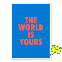 Deli Cards Grußkarte "The world is yours" | Besondere Klappkarte für jeden Anlass