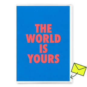 Deli Cards Grußkarte "The world is yours" | Besondere Klappkarte für jeden Anlass
