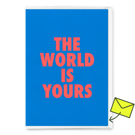 Deli Cards Grußkarte "The world is yours" | Besondere Klappkarte für jeden Anlass