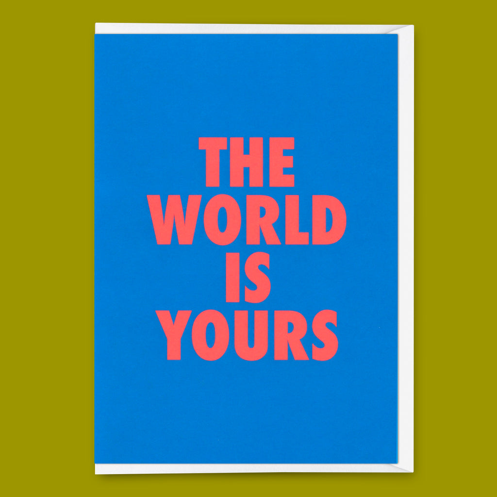 Deli Cards Grußkarte "The world is yours" | Besondere Klappkarte für jeden Anlass