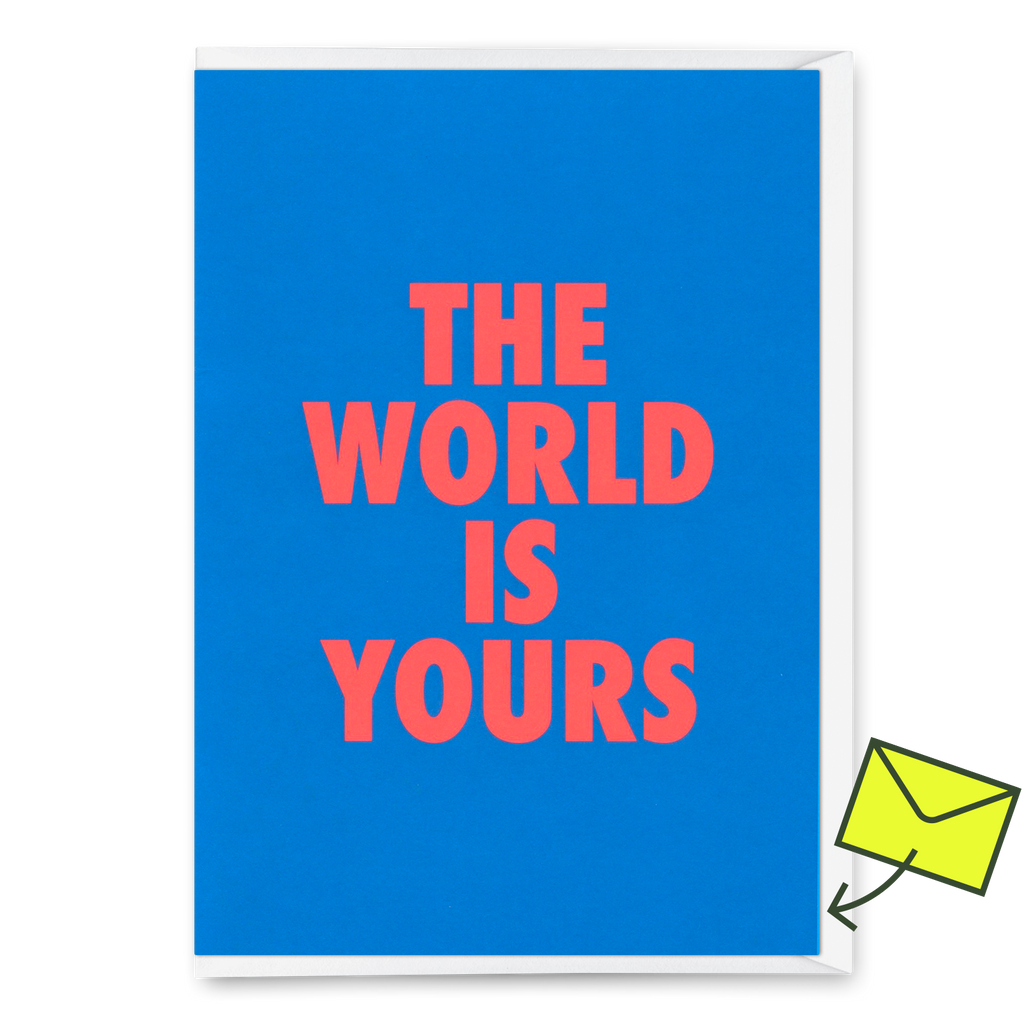 Deli Cards Grußkarte "The world is yours" | Besondere Klappkarte für jeden Anlass