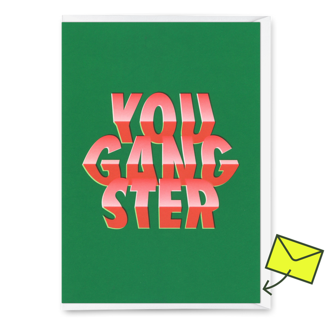 Deli Cards Grußkarte "You gangsta" | Coole Klappkarte für jeden Anlass