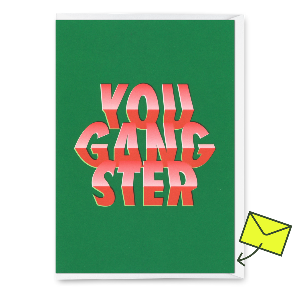 Deli Cards Grußkarte "You gangsta" | Coole Klappkarte für jeden Anlass