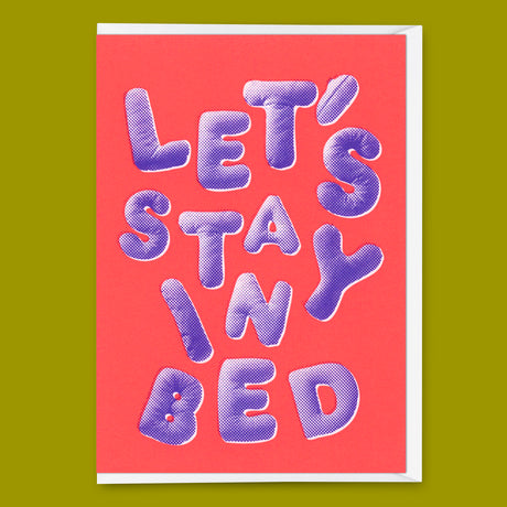 Deli Cards Grußkarte "Let`s stay in bed" | Schöne Klappkarte für Verliebte