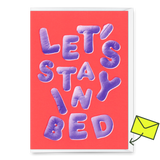 Deli Cards Grußkarte "Let`s stay in bed" | Schöne Klappkarte für Verliebte
