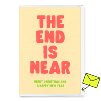 Deli Cards Grußkarte "The end is near" | Ausgefallene Klappkarte zu Weihnachten