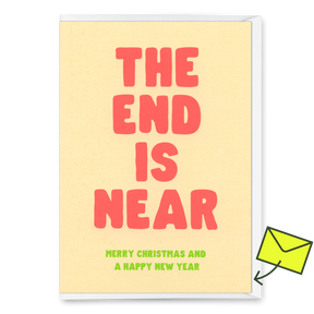 Deli Cards Grußkarte "The end is near" | Ausgefallene Klappkarte zu Weihnachten