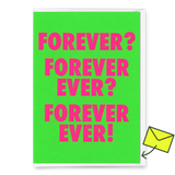 Deli Cards Grußkarte "For ever & ever" | Besondere Klappkarte für Verliebte