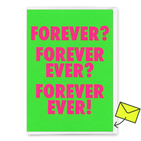 Deli Cards Grußkarte "For ever & ever" | Besondere Klappkarte für Verliebte