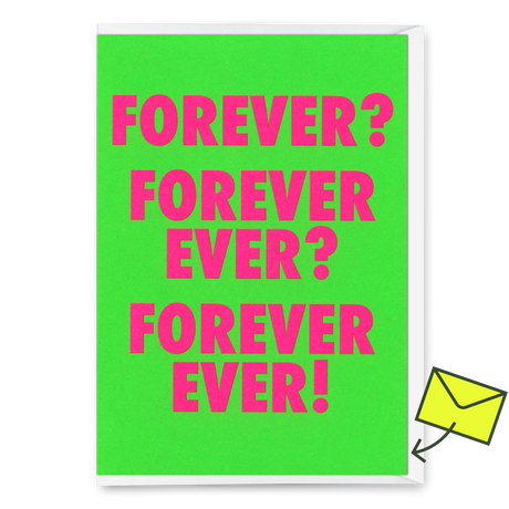 Deli Cards Grußkarte "For ever & ever" | Besondere Klappkarte für Verliebte