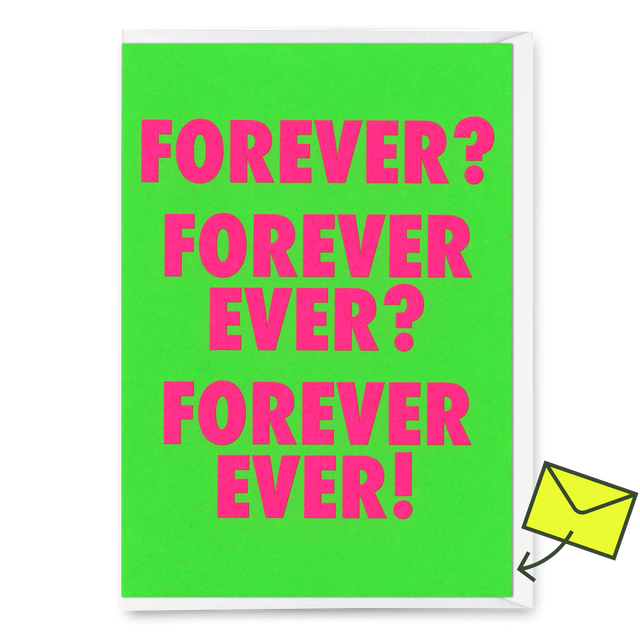 Deli Cards Grußkarte "For ever & ever" | Besondere Klappkarte für Verliebte