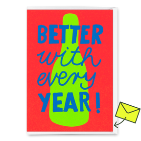 Deli Cards Grußkarte "Better every year" | Ausgefallene Klappkarte zum Geburtstag