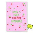 Deli Cards Grußkarte "Very cherry birthday" | Coole Klappkarte zum Geburtstag