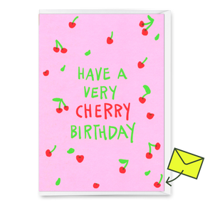 Deli Cards Grußkarte "Very cherry birthday" | Coole Klappkarte zum Geburtstag