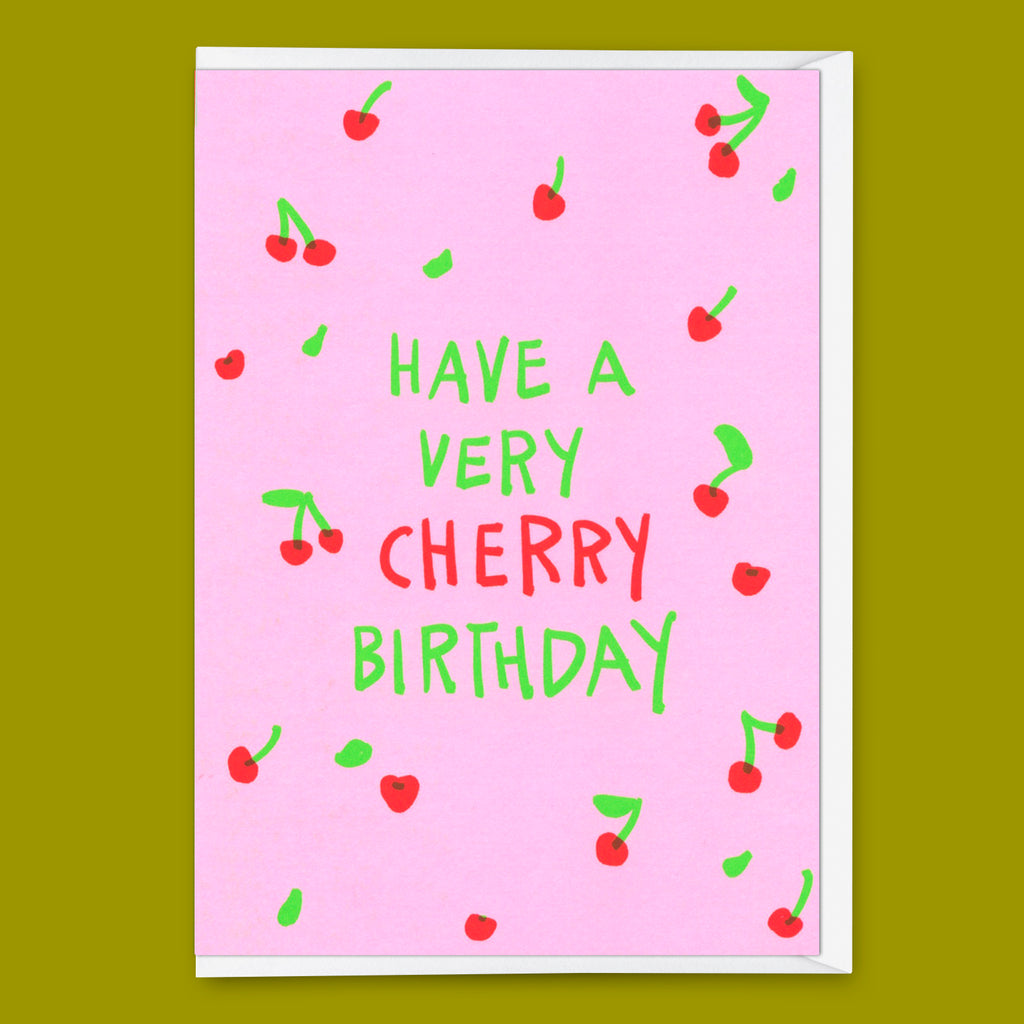 Deli Cards Grußkarte "Very cherry birthday" | Coole Klappkarte zum Geburtstag