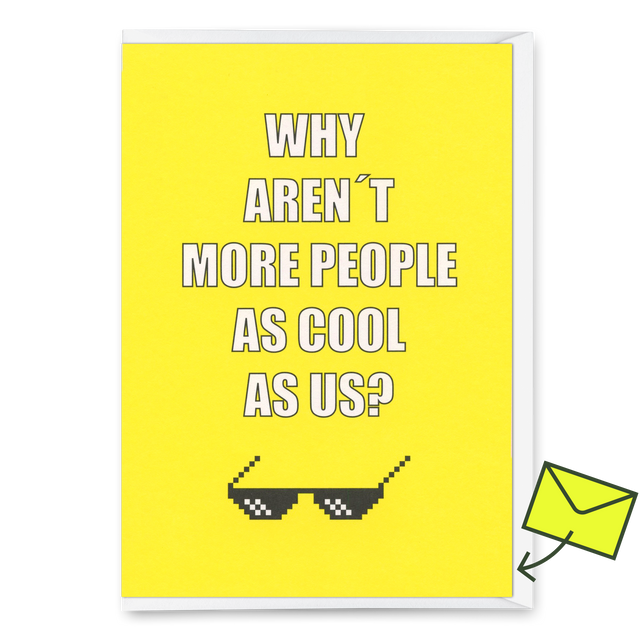 Deli Cards Grußkarte "As cool as us" | Besondere Klappkarte mit Spruch