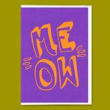 Deli Cards Grußkarte "Meow" | Besondere Klappkarte mit Katzen-Motiv