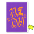 Deli Cards Grußkarte "Meow" | Besondere Klappkarte mit Katzen-Motiv