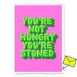 Deli Cards Grußkarte "Just stoned" | Lustige Klappkarte mit Spruch