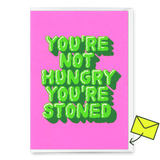 Deli Cards Grußkarte "Just stoned" | Lustige Klappkarte mit Spruch