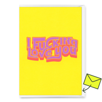 Deli Cards Grußkarte "I fucking love you" | Besondere Klappkarte für Verliebte