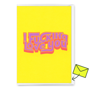Deli Cards Grußkarte "I fucking love you" | Besondere Klappkarte für Verliebte