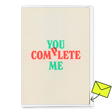 Deli Cards Grußkarte "You complete me." | Besondere Klappkarte für Verliebte